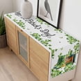 thumbnail image 4 of St. Patrick's Day Table Runner - 108 Inch Long, Kitchen Dining Table Runner Dresser Scarves, Lucky Shamrocks Boots Books Green Plants Farmhouse Decor for Coffee Tables Wedding Party Banquet, 4 of 8