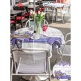 thumbnail image 5 of Outdoor Tablecloth with Umbrella Hole for Patio/Picnic/Party/Camping, Purple Floral Waterproof Table Cloth Round Cover Washable, Spring Farmhouse Lavender Truck Wooden Gray (Dia 54"), 5 of 8