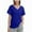 Blue, variant on Women's Short Sleeve V-Neck Shirts Loose Casual Tee T-Shirt