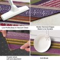 thumbnail image 3 of Purple Boho Tribal Stripes and Hearts Pattern Kitchen Rug Mat,Kitchen Runner Rugs Non Skid Washable,Decorative Kitchen Floor Mats for Kitchen,Sink,Laundry,17"X47", 3 of 5