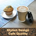 OzBSP 100 Pack To Go 12 oz Disposable Coffee Cups with Lids - Ripple ...