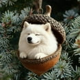 thumbnail image 5 of 3.15 Inch Forest Animal Christmas Ornaments 2D Flat Puppy/Wolf Hanging Pendant for Home Fireplace Outdoor/Indoor Garden Wedding Holiday Decor, 5 of 7