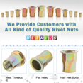 320 count M3 M4 M5 M6 M8 M10 M12 Half Hex Flange Rivet Nuts Kit, Zinc ...