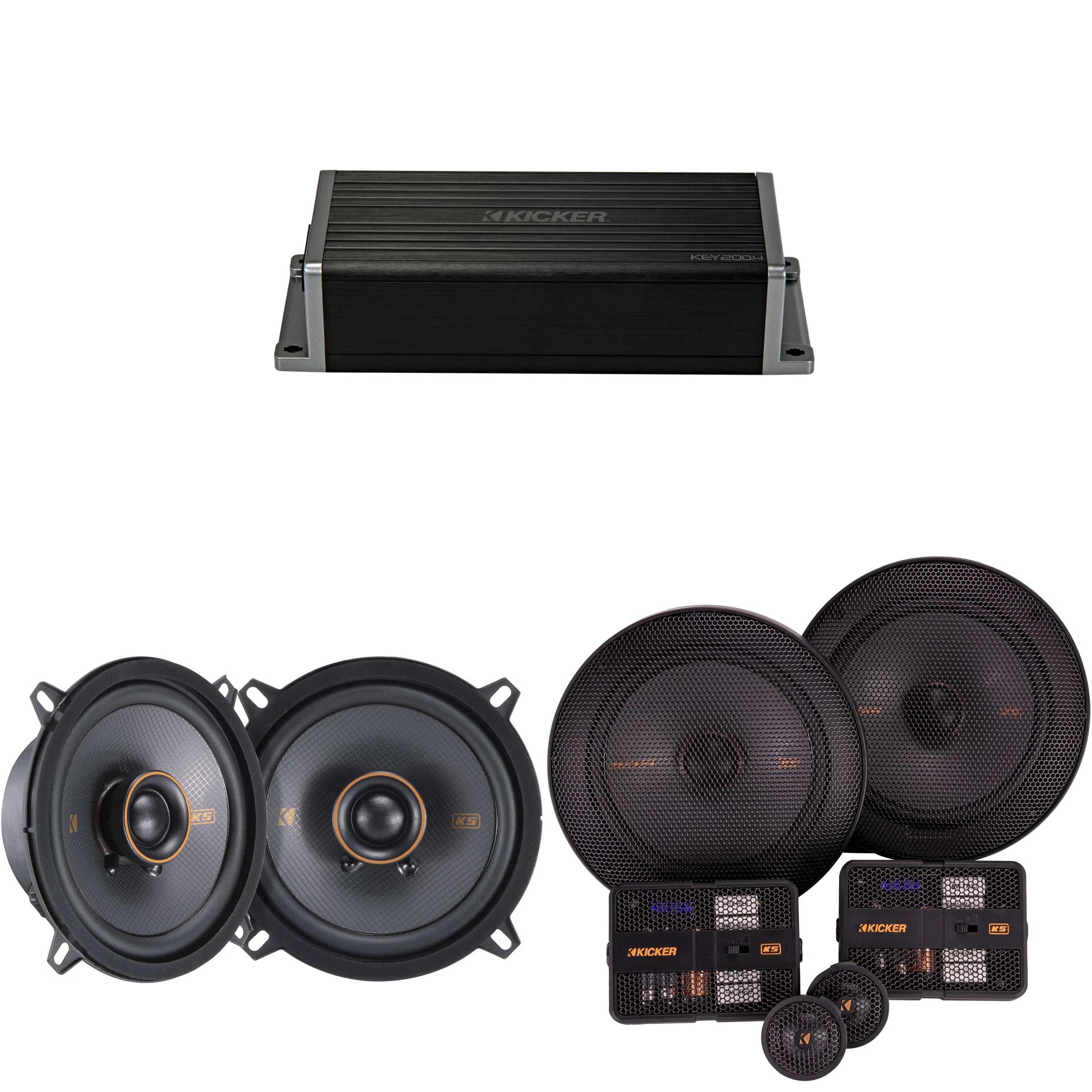 Kicker 47KEY2004 4-Channel DSP Smart Amp w/ (2) 51KSS6704 6.75