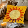 thumbnail image 6 of Latch Hook Kits Pillow Abstract Orange Sun Stamped Pillowcase Handamade Crochet Yarn Hook and Latch Emboridery Throw Pillow cover for Home Sofa Decor 17x17inch(16), 6 of 8