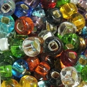 JABLONEX Czech Seed Beads 6/0 Silver Lined Rainbow Mix Assorted (1 Ounce)