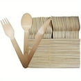 thumbnail image 4 of HLONK Cutlery Set 350pcs Wooden Forks Knives Spoons Disposable, 4 of 6