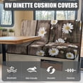 thumbnail image 4 of XYZCANDO Daisy Camper Cushion Covers Easy Installation RV Dinette Cushion Covers, Anti-Slip Washable RV Couch Cover Fit for Booth Seats Bench, 4 of 7