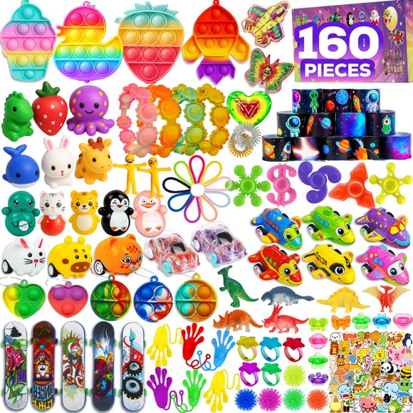 Set de juguetes antiestrés TwCare de 160 piezas, recuerdos sensoriales para fiestas