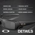 thumbnail image 2 of Oakley OO9014 Gascan Rectangle Shaped Polarized Sunglasses for Men - Includes Official Eyewear Kit - Matte Black Frame with Black Iridium Lens, 2 of 6