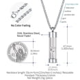 thumbnail image 5 of FaithHeart Hourglass Cremation Necklace for Men Women Stainless Steel Urn Ash Holder Perfume Pill Funnel Keepsake Pendant Jewelry Gift for Bithday Christmas, 5 of 8
