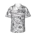 thumbnail image 1 of Fotbe Country Farm Scene Camisa Hawaiana para Hombre Unisex – Camisa Casual de Verano con Botones de Manga Corta de Algodón y Lino,Small, 1 of 7