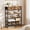Brown, variant on BGTREND 5-Tier Shoe Rack Organizer with Wooden Top and 2 Fabric Drawers, Shoe Stand Shelf for Entryway Hallway, Black