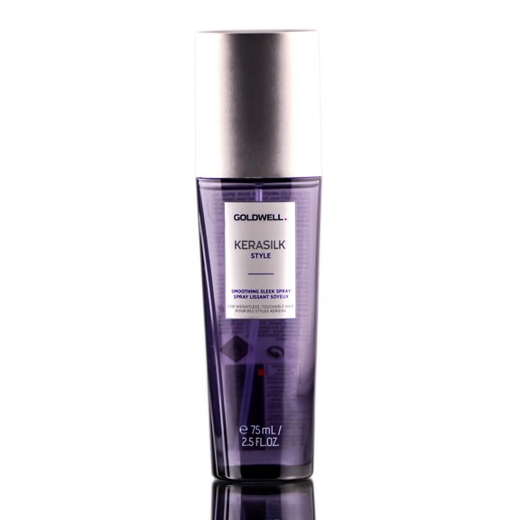 Goldwell Kerasilk Style Smoothing Sleek Spray 2.5 oz, hair scalp beauty - Pack of 2 w/ Sleek 3-in-1 Comb/Brush