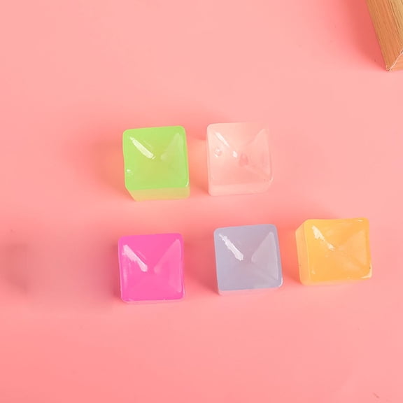 5pcs Cube Easter Toys Set, Simulated Transparent Cube Stress Relief Toys, Fidget Toys for Anxiety Relief, Venting and Intelligence Enhancement, Soft Easter Toys for Easter Decorations, Green