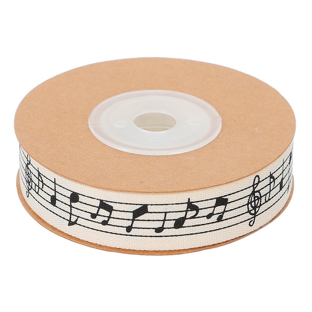 1 rollo de 10 m de cintas estampadas con personajes musicales, ideales para hacer lazos, envolver regalos, fiestas, jardinería y flores.