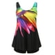 thumbnail image 4 of WILLBEST Trajes de Baño Natacion Mujer 2023 Traje de Baño Tankini de Dos Piezas Con Estampado de Esquina Cuadrada Dividida de Gran Tamaño Para Mujer, 4 of 7