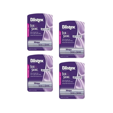 Blistex Enhancement Series Silk & Shine, (Pack of 4), Silk Extracts for Unique Satiny Feel By Blistex