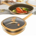 thumbnail image 1 of 12in Titanium Alloy Non-stick Pot with Lid, Non Stick Frying Pan, Cooking Skillet, Kitchen Large Deep Wok, Cooking Pots and Pans Cookware Set, For Home Dishwasher Oven, Helper Handle(Pot+Lid), 1 of 10
