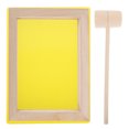 thumbnail image 1 of 1 Set Wooden Paper Making Frame Paper Making Mold with Hammer Base Plate, 1 of 9