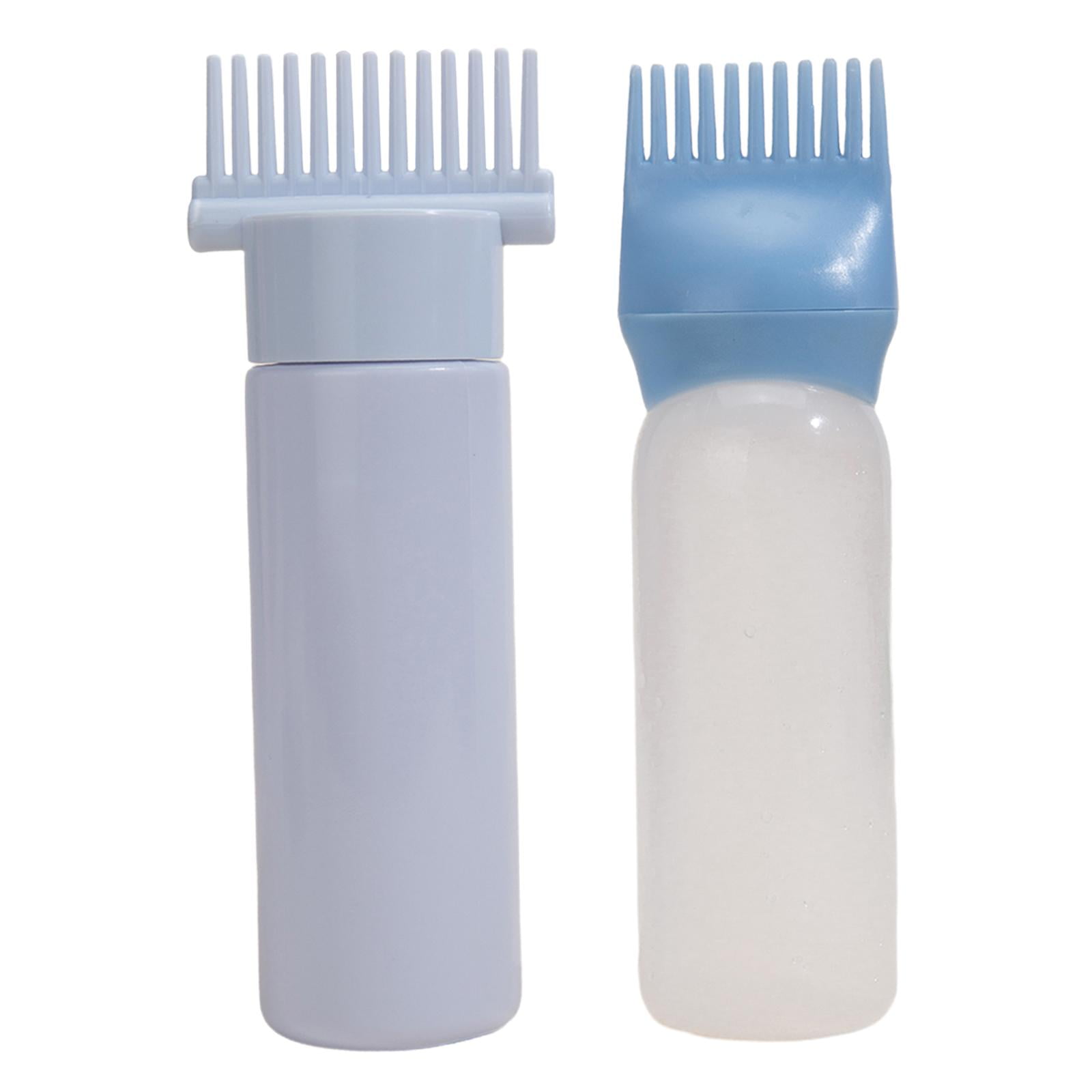 2Pcs Comb Applicator Bottles Hair Dye Bottle Applicator Brushes Hair Coloring Dyeing Bottles