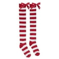 thumbnail image 3 of Lovskoo Thigh High Socks Extra Long Over The Knee Christmas Long Tube Knee Socks Striped Garter Cute Accessories Christmas Party Long Stocking for Women Leg Warmer Multicolor-B, 3 of 3