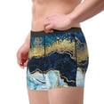 thumbnail image 4 of Kll Blue Marble Gold Foil And Glitter Decor Men'S Cotton Boxer Briefs Underwear-Large, 4 of 9