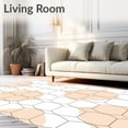 thumbnail image 2 of ODIKA 4'x6' Machine Washable Non-Slip Area Rug, Hexagonal Honeycomb with Minimalist Modern Appeal High Traffic Rug, White, 562624, 2 of 7