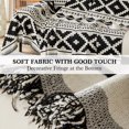 thumbnail image 3 of Eurhowing Boho Sofa Cover for 2 Cushion Couch, Stretchable Chenille Couch Slipcover, Washable Pet Friendly Sofa Throws Furniture Protector for Home Decor, 71" X102", Black, 3 of 10