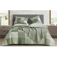 thumbnail image 2 of Chezmoi Collection 2-Piece Chic Green Floral Patchwork Cotton Quilt Set, Pre-Washed Cotton Lightweight Reversible Bedspread, Twin Size, 2 of 7