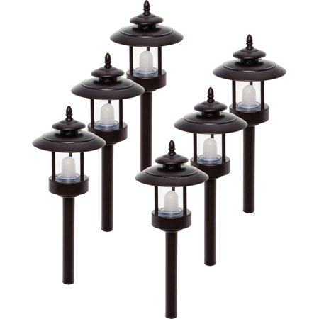 6 Pack Westinghouse Bronze 100 Lumen Low Voltage LED Pathway Landscape Lights