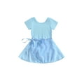 thumbnail image 1 of WIFORNT Justaucorps de Ballet pour Tout-Petites Filles, Tenue de Danse à Manches Courtes et Col Rond avec Jupe Amovible, 1 of 7