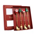 thumbnail image 1 of Batería de Cocina Árbol de Navidad Tenedor Cuchara Set Postre de dibujos animados Vajilla Caja de regalo (Estilo H) Tmvgtek Libre de BPA, 1 of 3