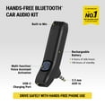 thumbnail image 3 of Scosche BTAXS3-SP1 Hands-Free 3.5mm AUX Stereo Audio Receiver Bluetooth Car Adapter Kit, Black, 3 of 11
