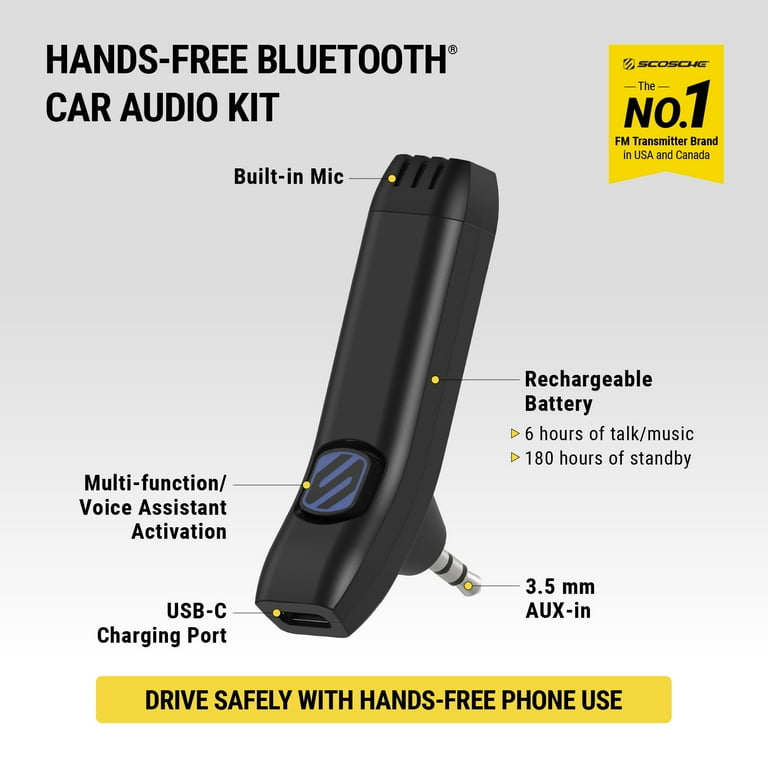 Scosche BTAXS3-SP1 Hands-Free Bluetooth Streaming Audio Kit