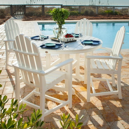 POLYWOOD® Casual Adirondack 5 pc. Dining Set - White