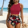 thumbnail image 4 of Trajes de baño para mujer, conjunto de bikini para mujer, trajes de baño de dos piezas estampados, traje de baño, trajes de baño para mujer, trajes de baño para mujer, trajes de baño de moda de playa, 4 of 9