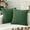 Dark Green, variant on Holzlrgus Fall Set of 2 Striped Textured Velvet Corduroy Decorative Europe Sham Seasonal Autumn Throw Pillow Cushion Cover for Couch, (60x60 cm, 24inch), Burnt Brick