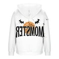 thumbnail image 5 of Riecok Mens Zippered Sweatshirt Hoodie Pullover Halloween Printed Long Sleeve Tops with Pocket Comfortable Hooded Coat White 2XL, 5 of 5