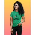 thumbnail image 2 of I Love Dad Lettering Shaped T-Shirt Women -Image by Shutterstock, Female Small, 2 of 4