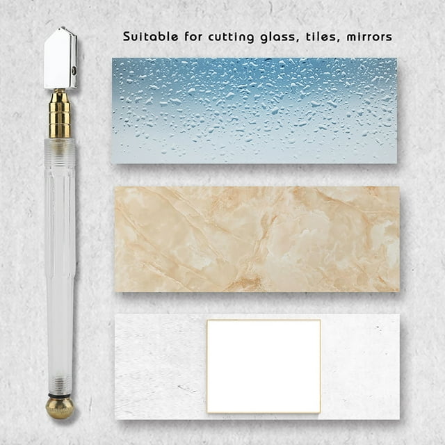 Supercutter Metal Handle Straight Head Glass Cutter For Cutting Glass Tiles Mirror