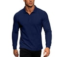 thumbnail image 2 of Antinious Men Solid Button Collar Long Sleeve Classic Outdoor Casual Fall Tops, 2 of 5