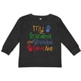 thumbnail image 3 of Inktastic My Grandma and Grandpa Love Me Boys or Girls Long Sleeve Toddler T-Shirt, 3 of 5