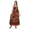 thumbnail image 4 of Bimba Printed Layered Maxi Dress for women Loose Fit shoulder strap dress Casual Resort wear, 4 of 6