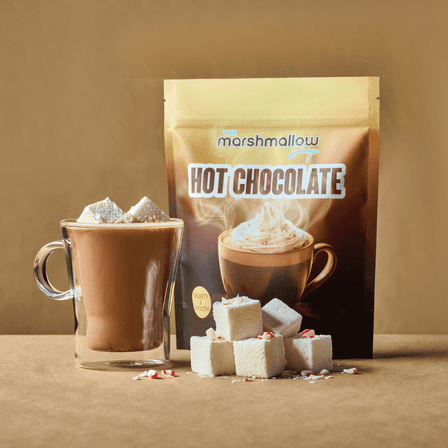 The Marshmallow Shop Hot Chocolate Cocoa Powder Drink Mix, Rich & Smooth Chocolate Flavor, Easy to Mix, 8.5 oz