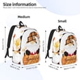 thumbnail image 3 of Naloa Autumn Gnomes-1 Canvas Backpack for Men Women Rucksack Casual Travel Daypack College Tote Satchel Bookbag for Teens-Small, 3 of 7