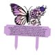 thumbnail image 3 of Marcador de tumba conmemorativo, estaca de jardín de mariposas, entierro, resistente a intemperie, decoración de cementerio, placa, letrero para Púrpura, 3 of 8