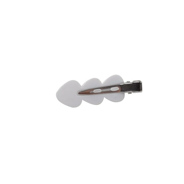 2Pcs Non-trace Épingles à Cheveux Matériau Robuste Simple Charmant Coiffeuse Clip Style à la Mode pour Bébé Femmes Filles Dame Trois Amour Blanc