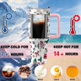 thumbnail image 2 of 40 OZ Christmas Gift Tumbler with Handle and Straw Christmas Old Man Steel Double Walled Vacuum Insulated Cup, Cute Holiday Gifts for Women Girls, 2 of 6
