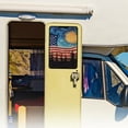 thumbnail image 3 of XYZCANDO American Flag Moon RV Door Window Shade Foldable RV Door Window Universal Camper Blackout Shades RV Window Curtains for Inside Camper RV Insulated Window Covers with Hook and Loop Blue, 3 of 7
